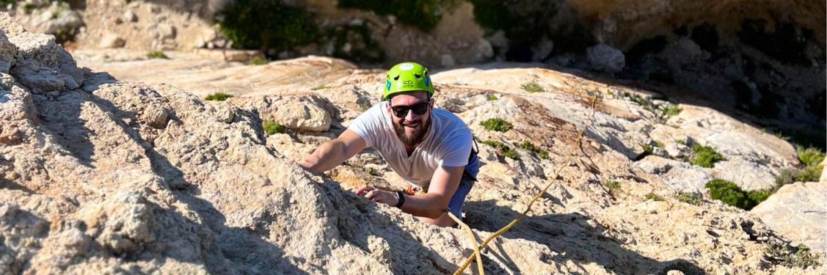 Rock Climbing in Wied Babu in Malta