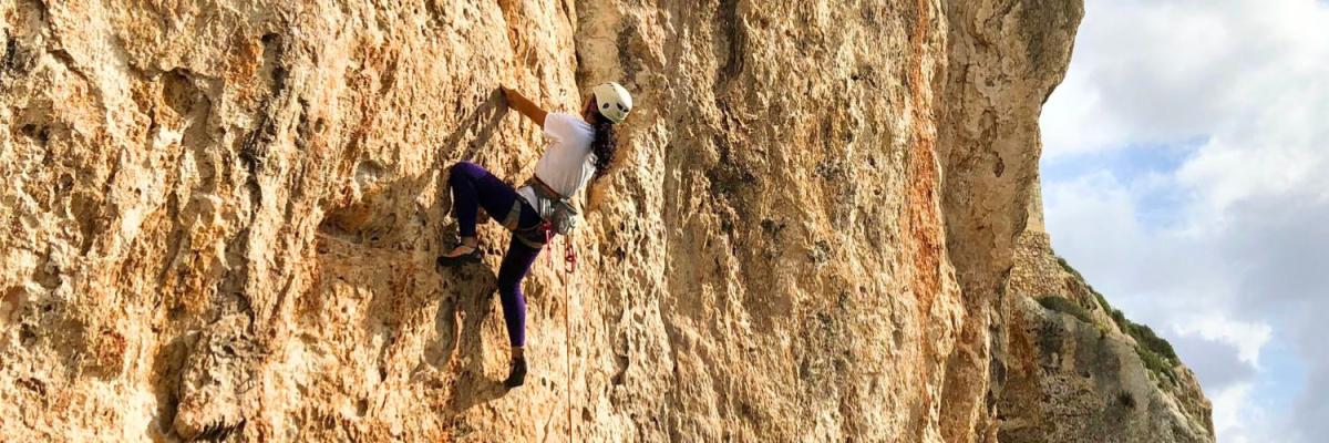Rock Climbing in Mosta Valley in Malta