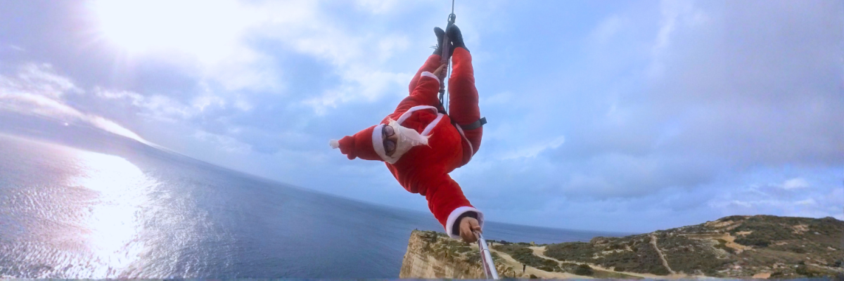 Christmas zipline in Malta