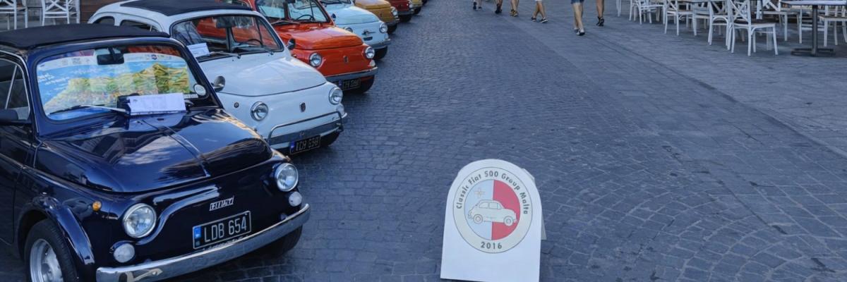 6th edition of the Fiat 500 Raduno Malta in Malta